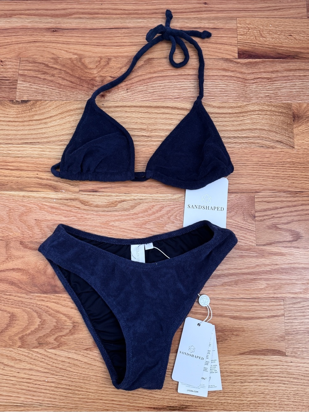SAND SHAPED - Terry Towel Triangle Bikini Top/Bottom (no longer sold)